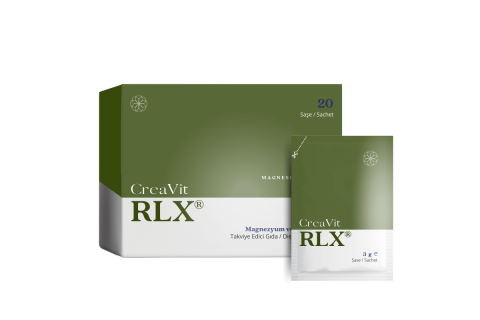 CreaVit RLX Magnesium Citrate & Vitamin B6 20 Saşe, B6 vitamini ile güçlendirilmiş Magnezyum Sitrat